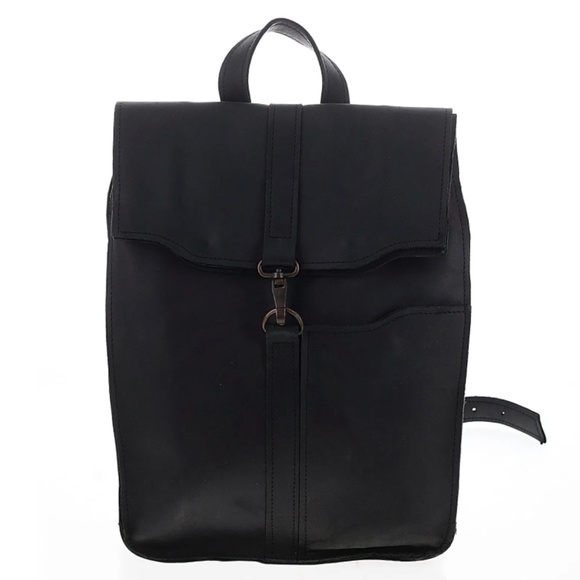 Black Leather Backpack